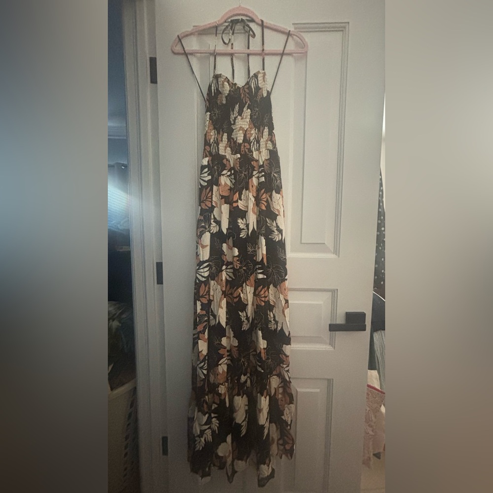 Promesa Black Floral Maxi Dress